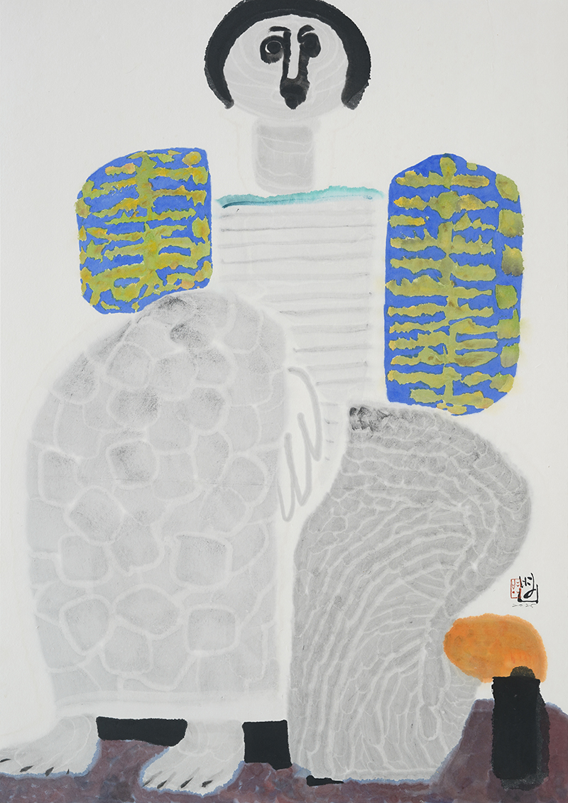 Jang Byeong Eun · Eastbrush · 张炳彥 · figure · ink_and_light_color_on_paper · 841mm_x_594mm · 2025